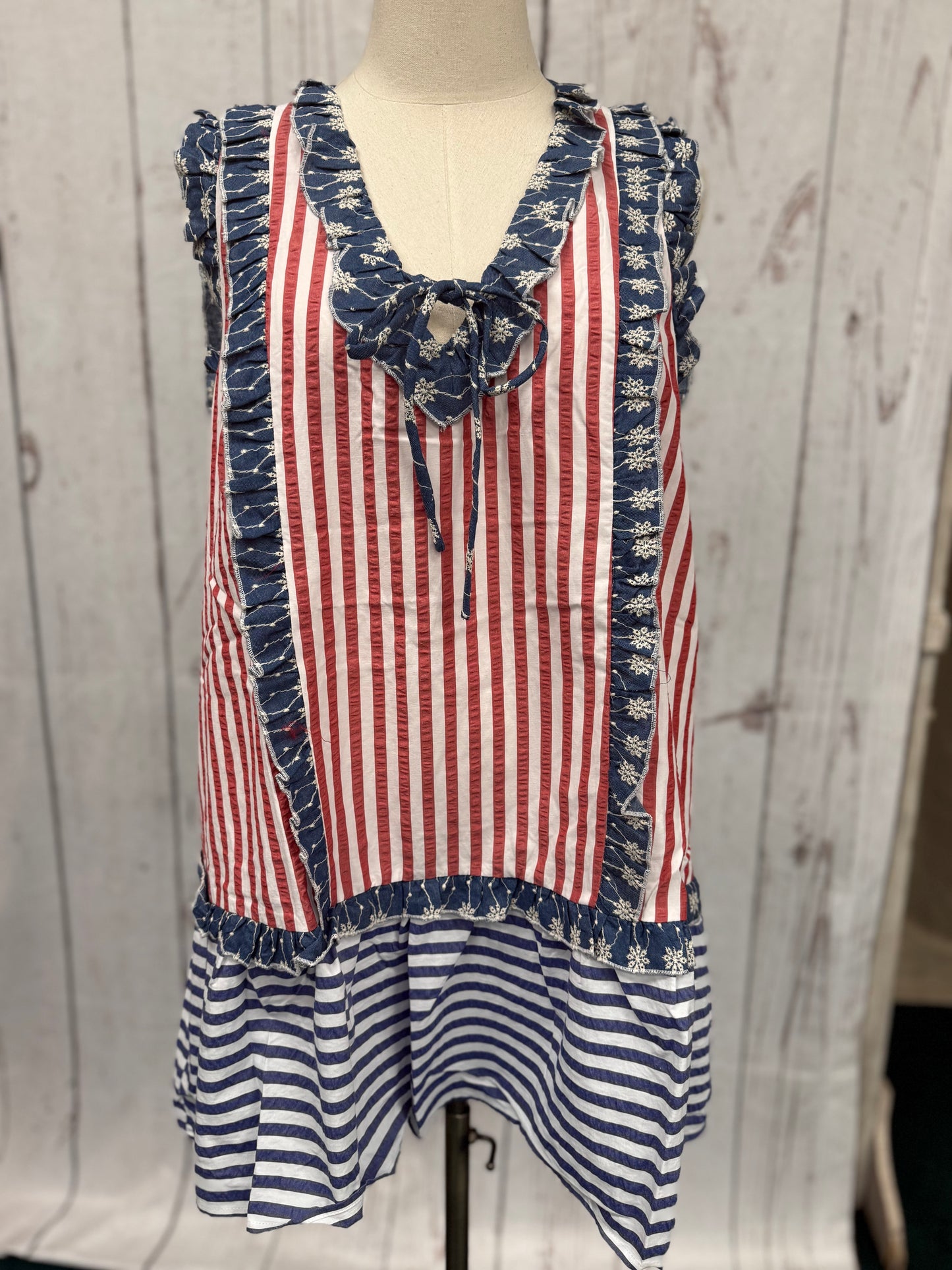 FF Red White & Blue Sleeveless Dress