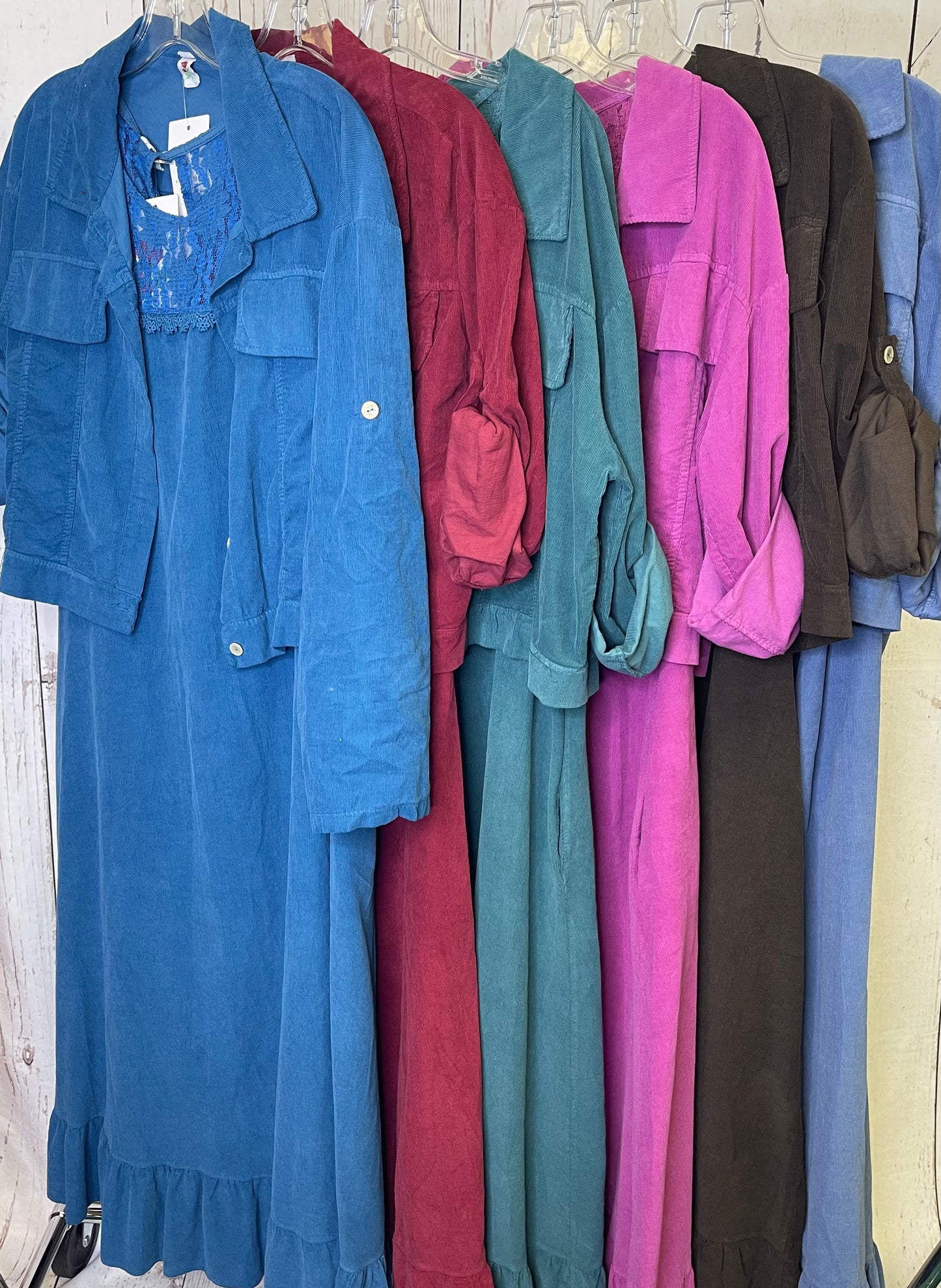 Corduroy Two Piece Dress Set