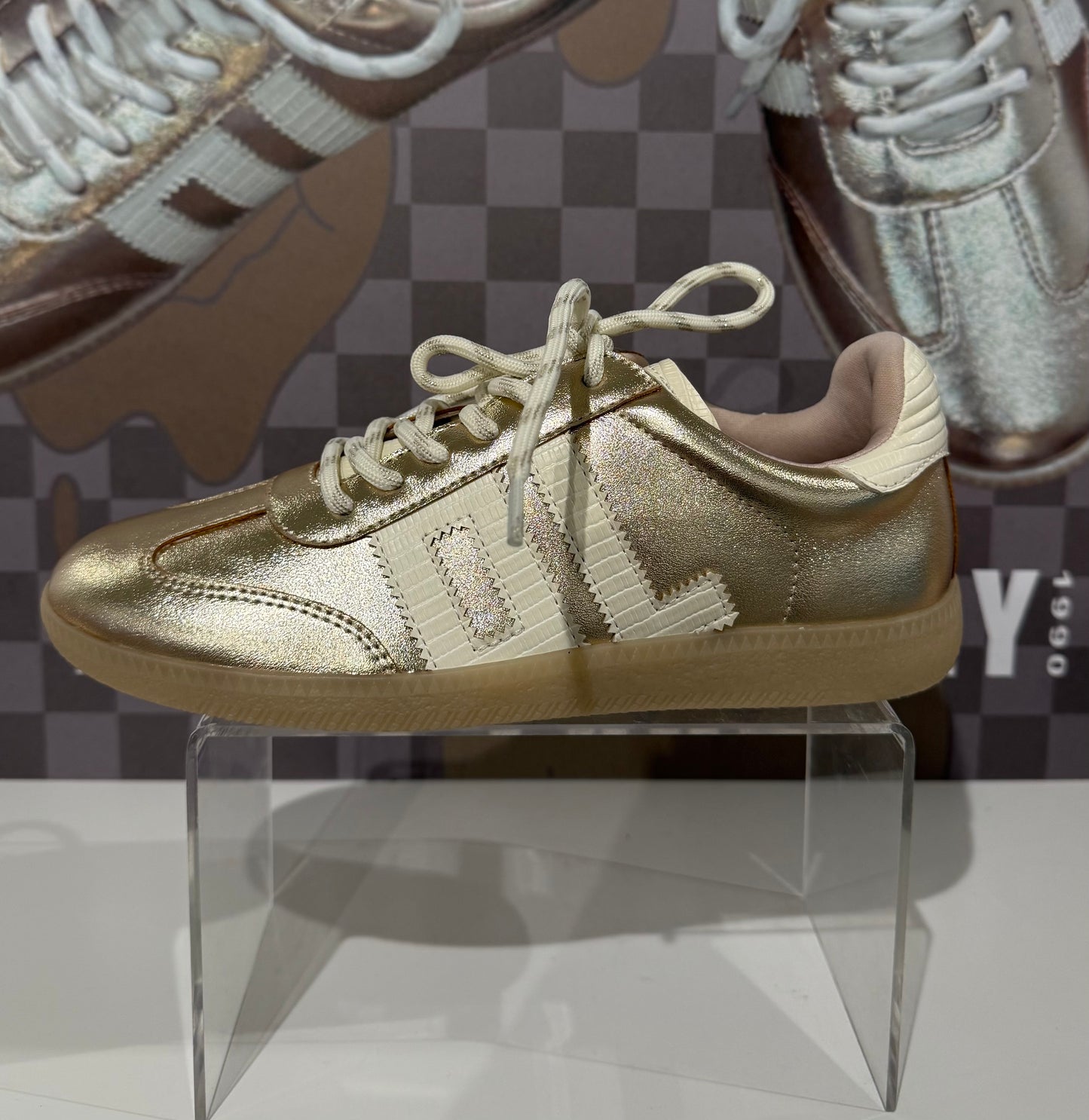 DL Metallic Gold Trackstar Sneakers