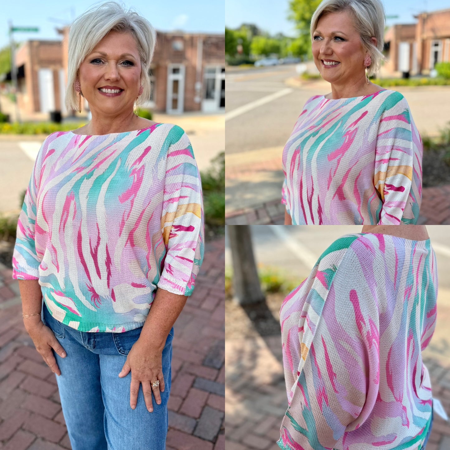 Yolly Colorful Animal Print Light Weight Sweater