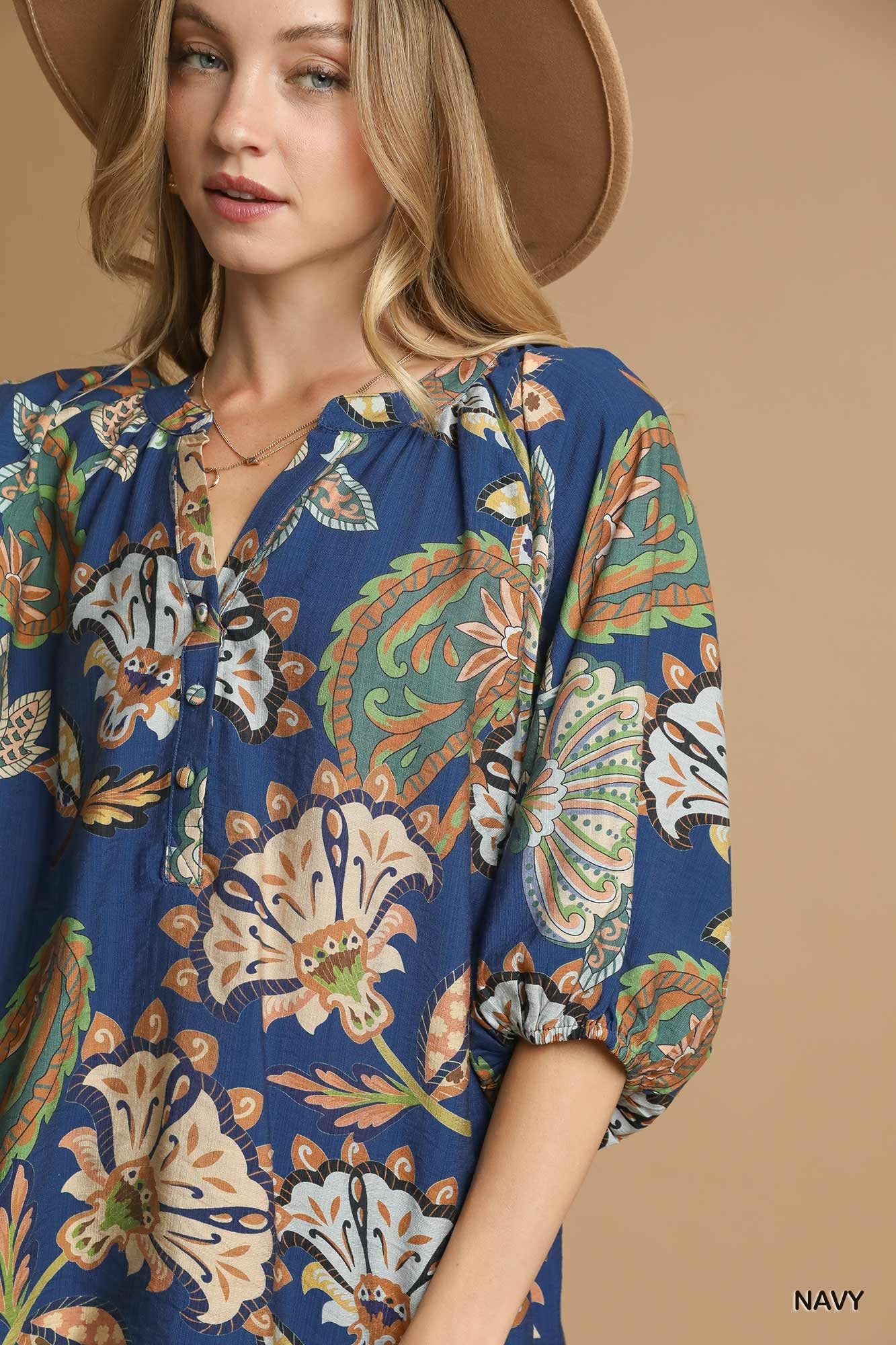 Umgee Midnight Blooms Top