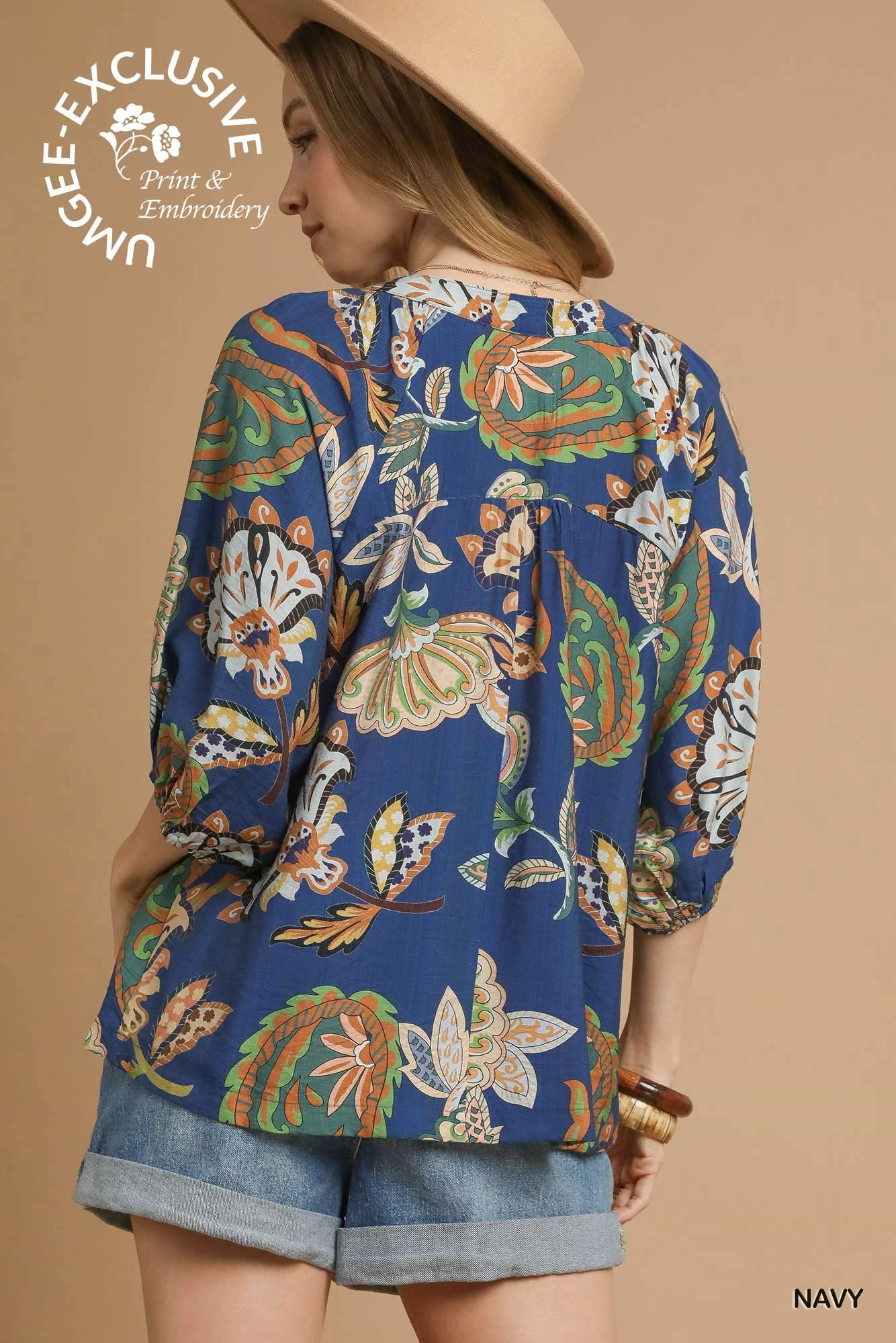 Umgee Midnight Blooms Top