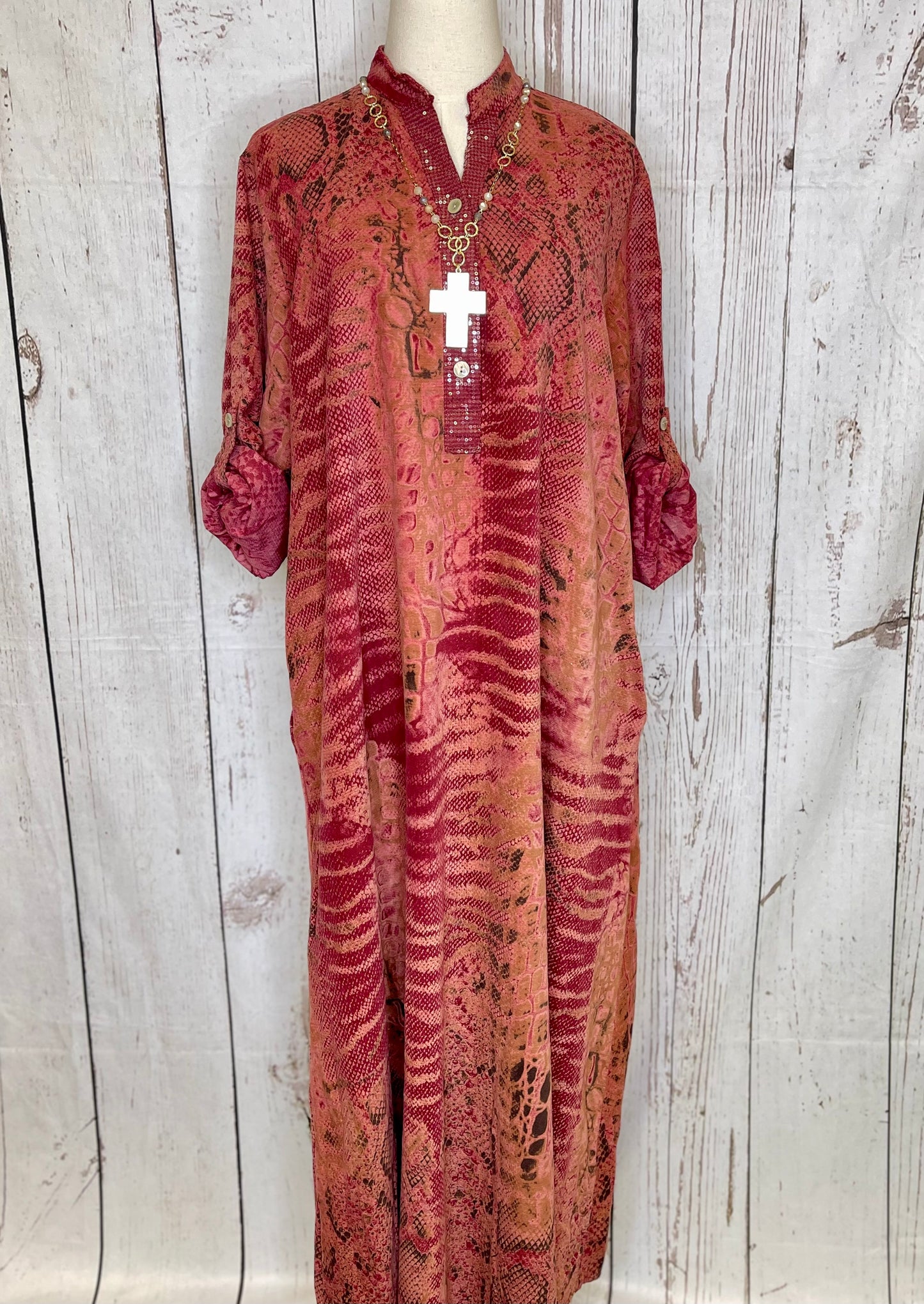 Animal Print Corduroy Maxi