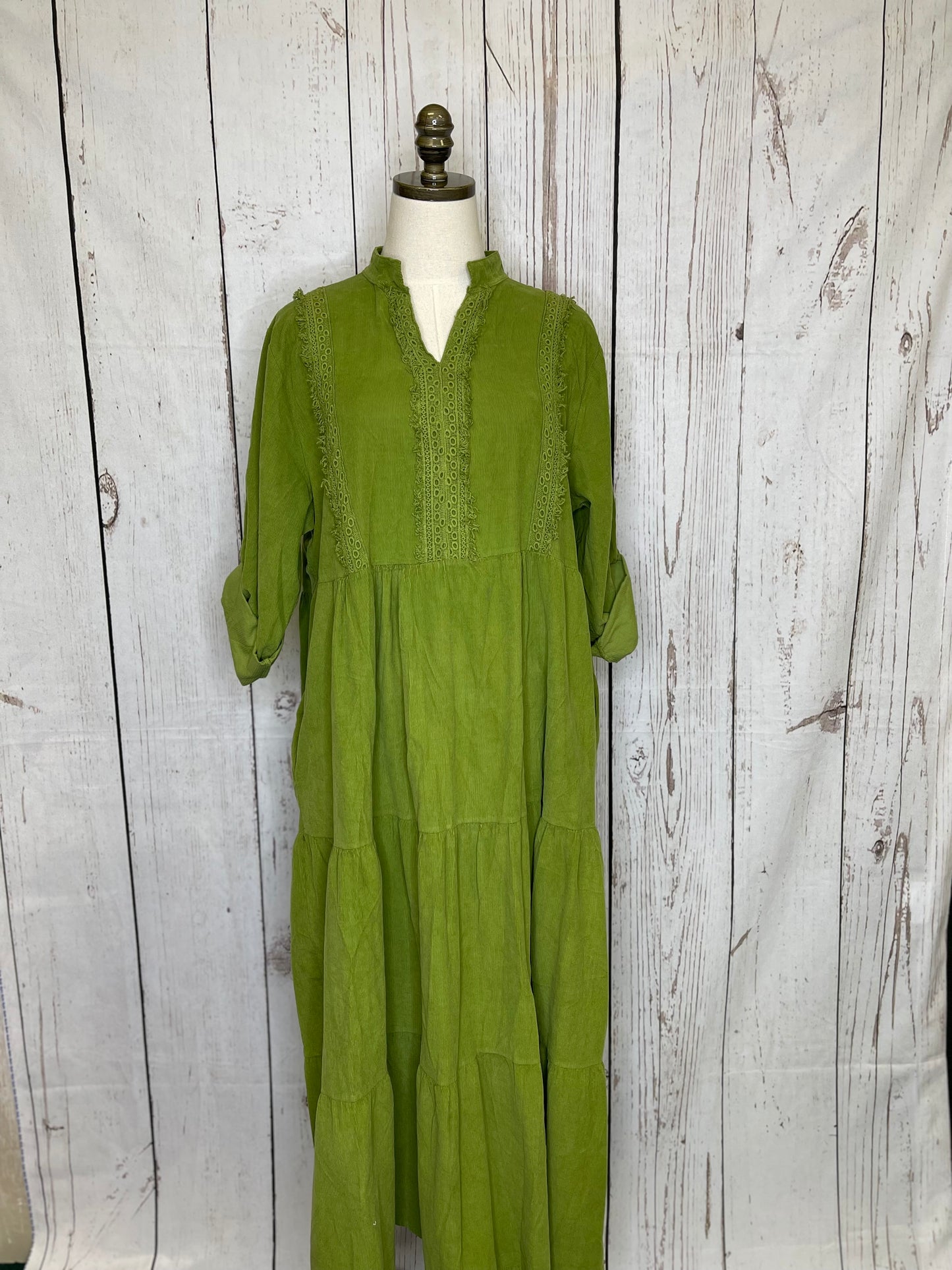 Corduroy Dress with Matching Detail