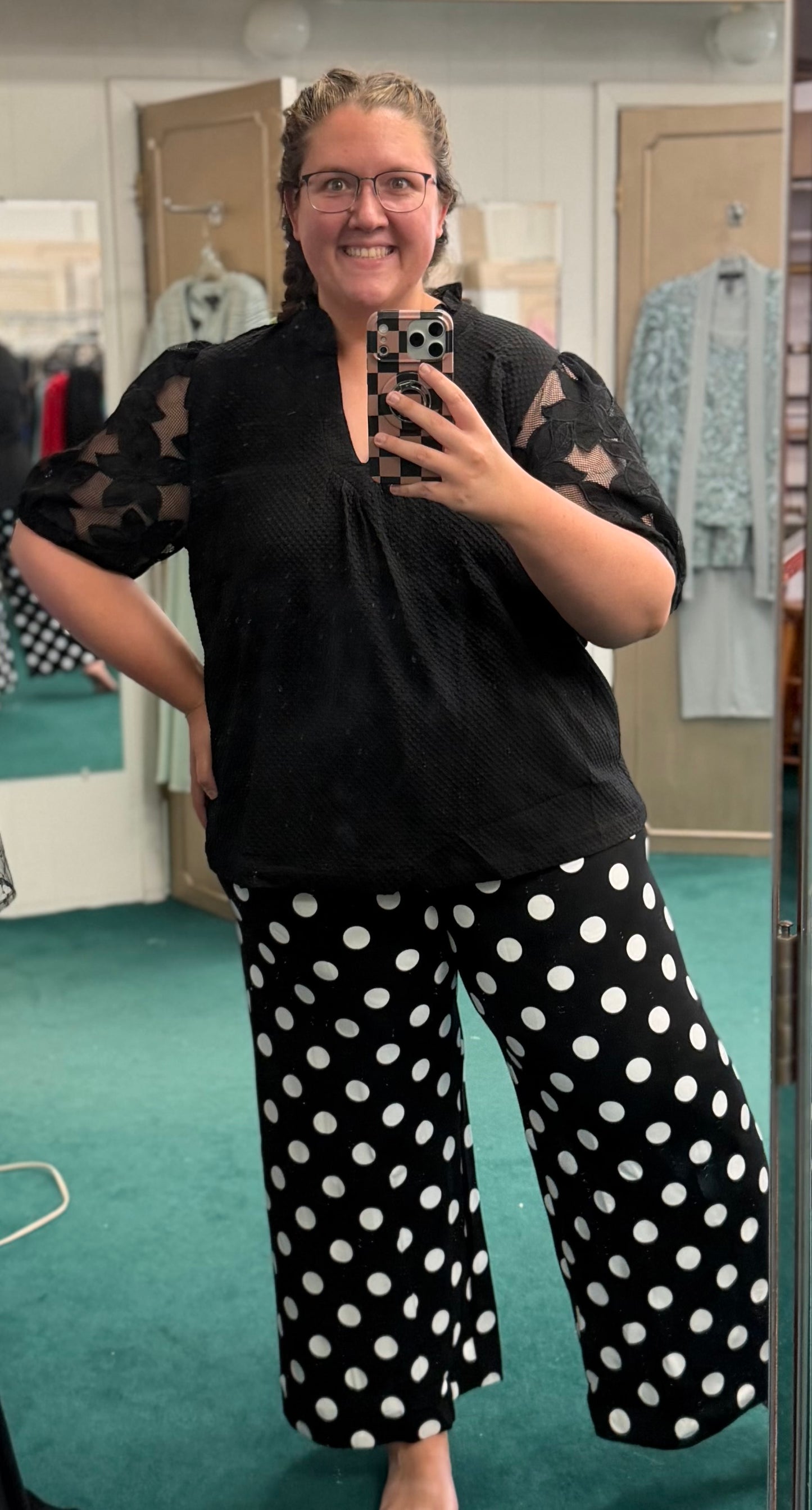 Oddi Black & White Polka Dot Pants