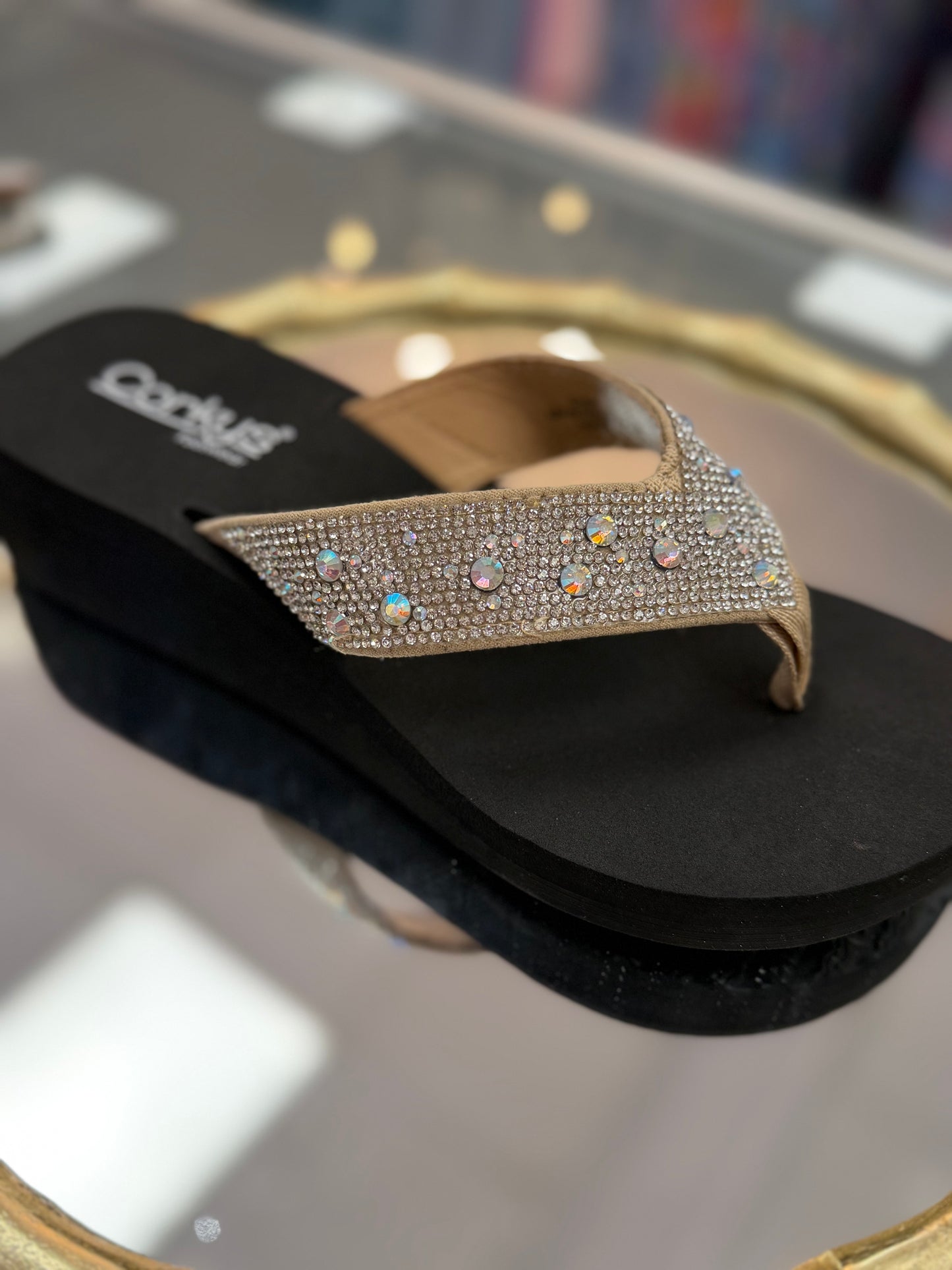 Corky’s Rhinestone Dime a Dozen Sandals