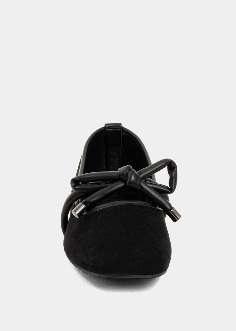 ShuShop Adriana Black Suede Flat