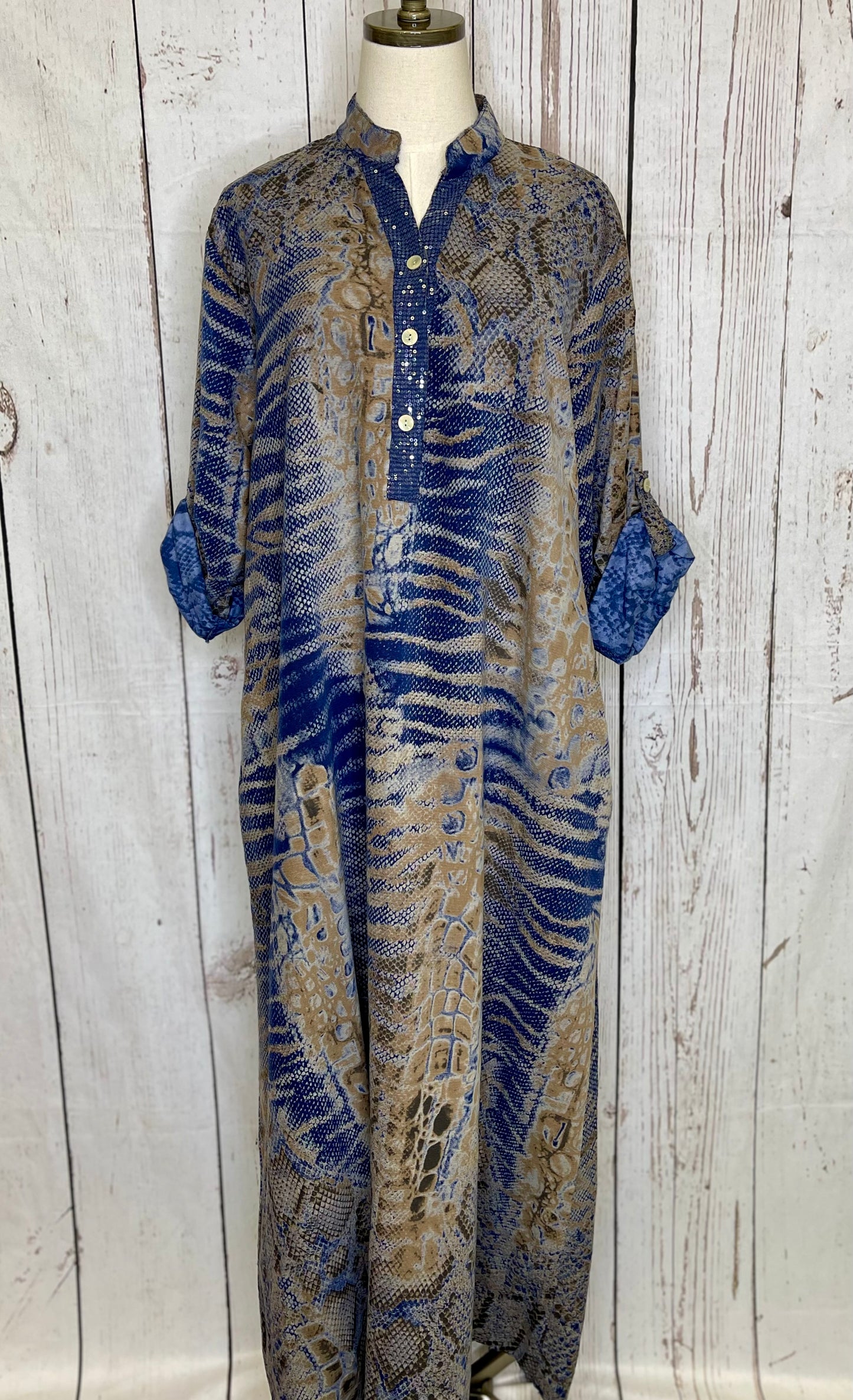 Animal Print Corduroy Maxi