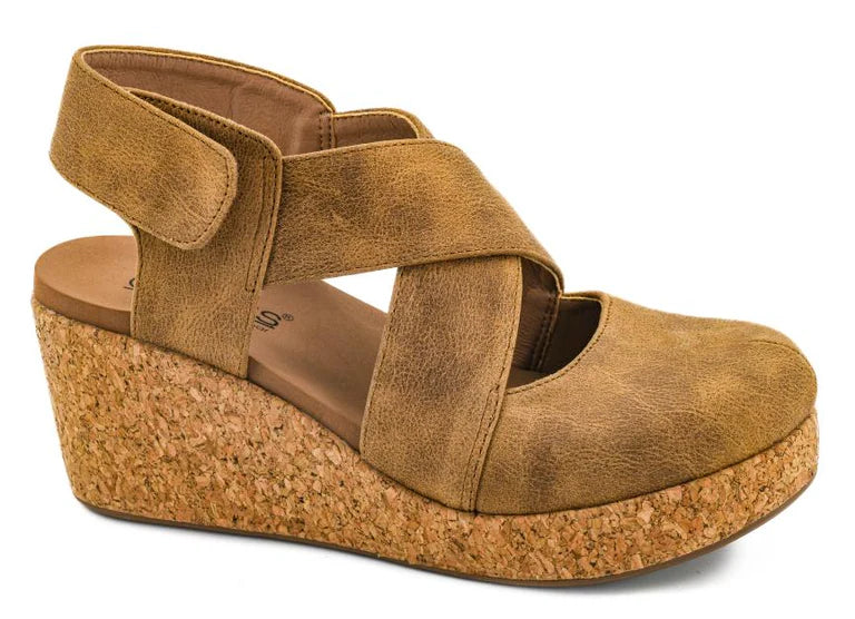 Corkys Tan Case Closed Sandal