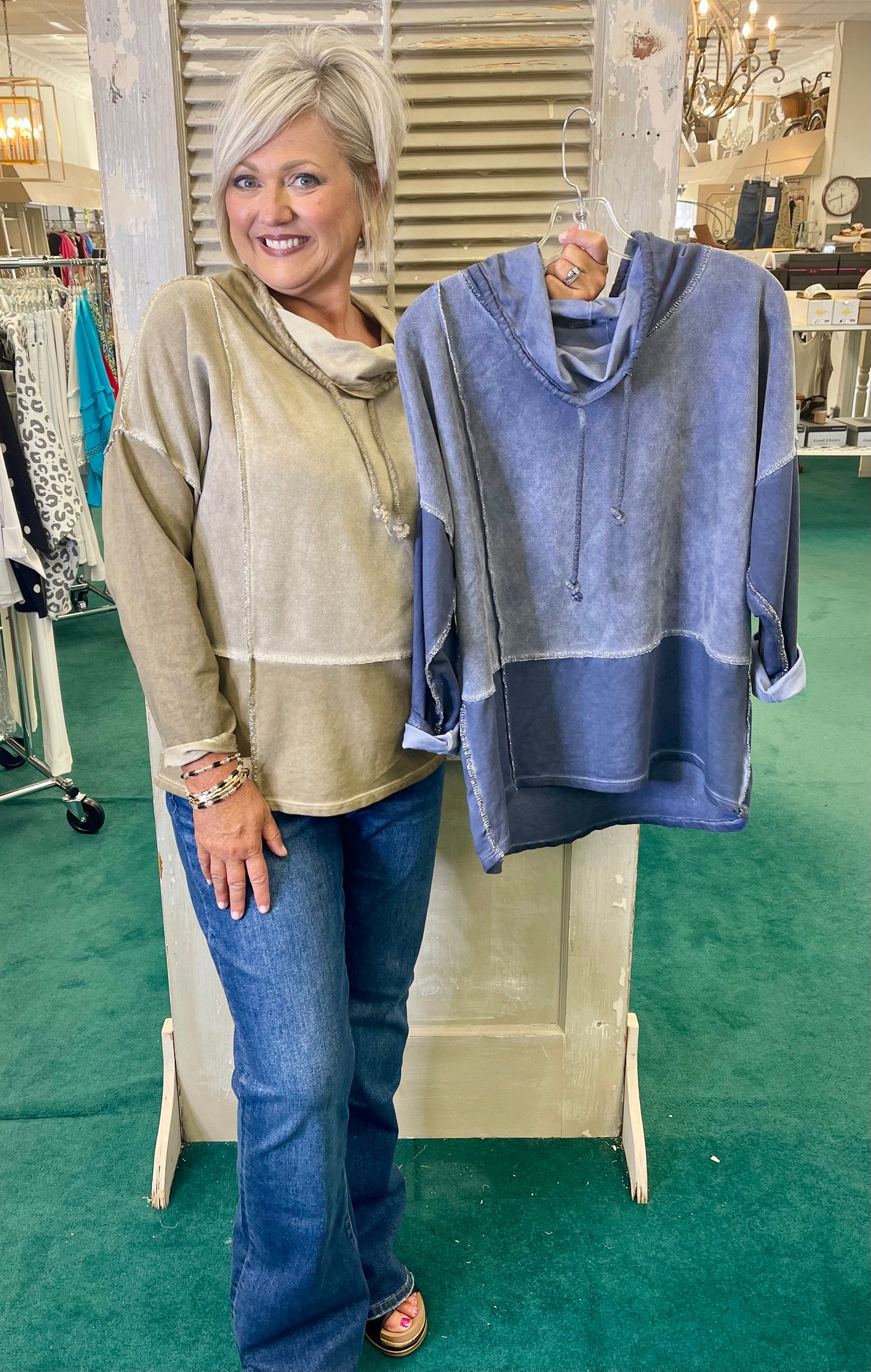 Shimmering Seams Top
