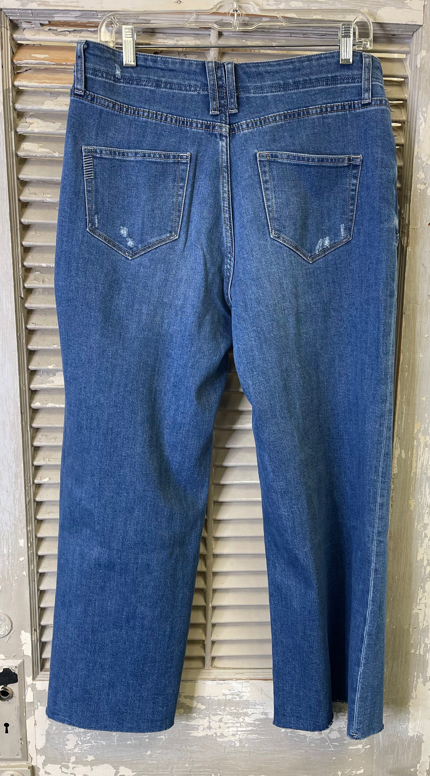 EESOME Cropped Denim Straight Leg Jeans