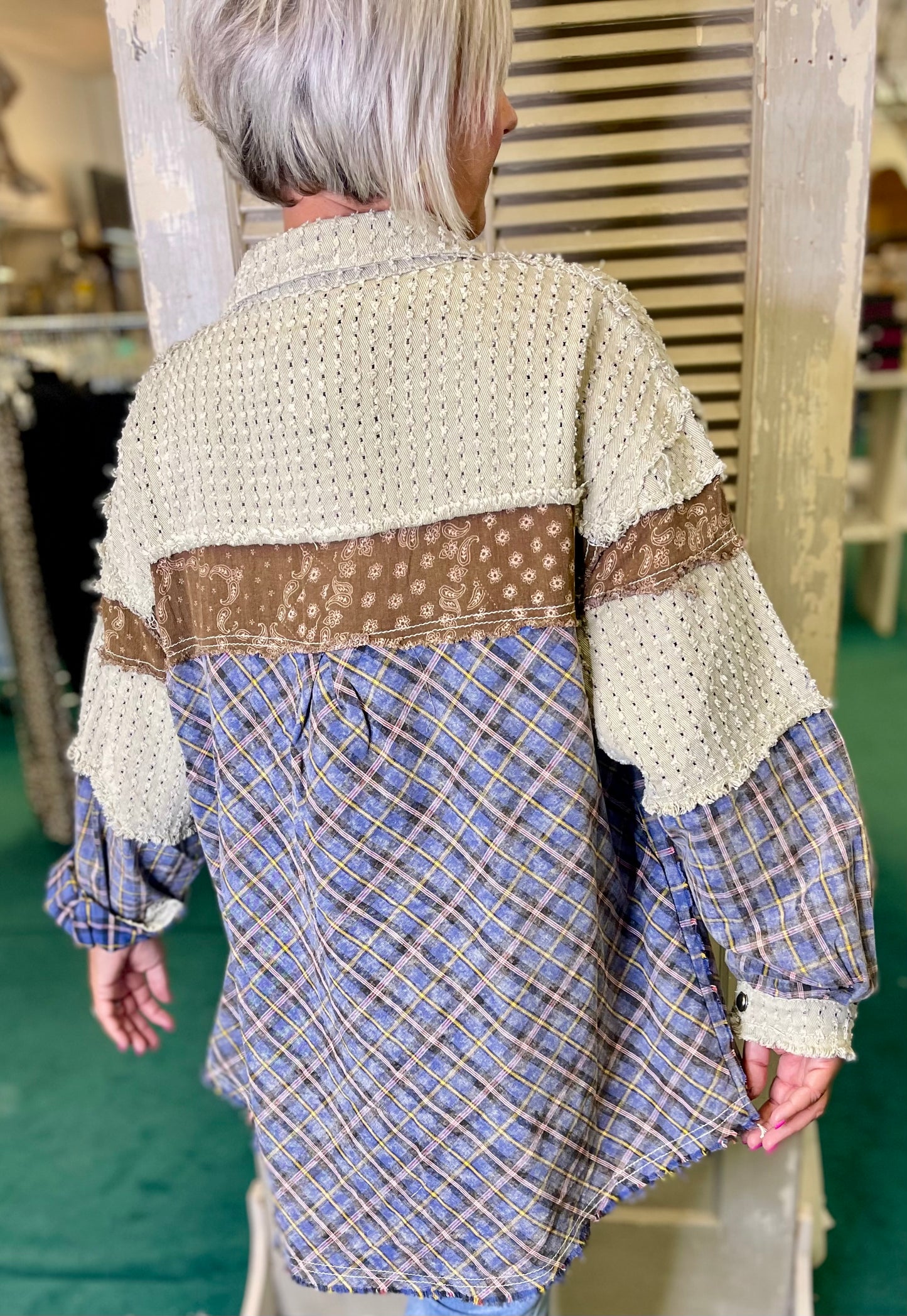 POL Rustic Revival Long Sleeve Top
