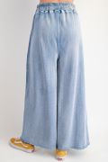 Easel Washed Denim Terry Pants