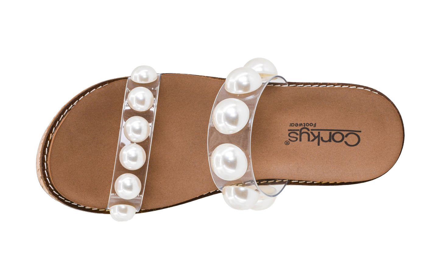 Corkys Clear and Pearls Happy Go Lucky Platform Sandal