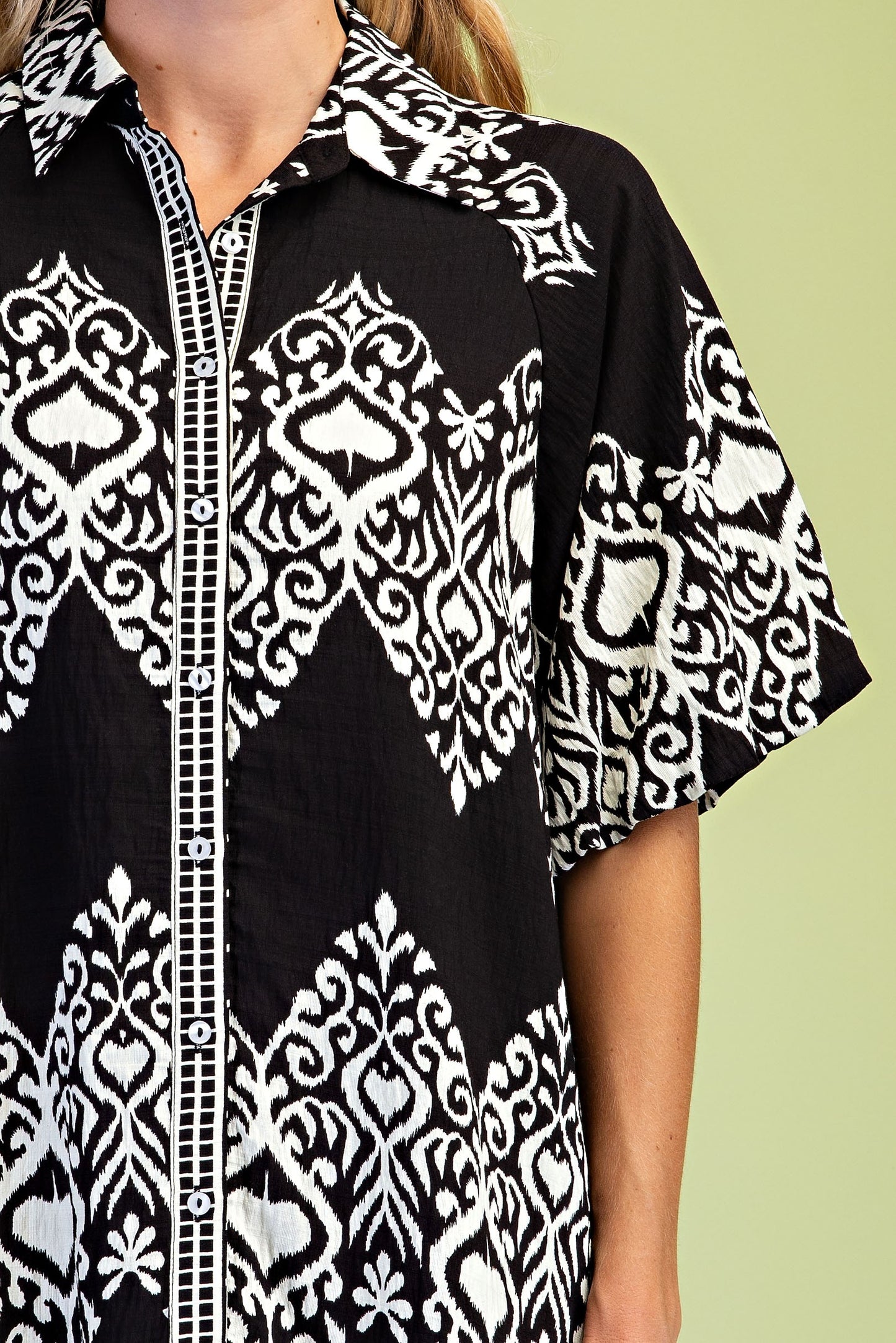 Gigio Black Mix Printed Shirt Dress