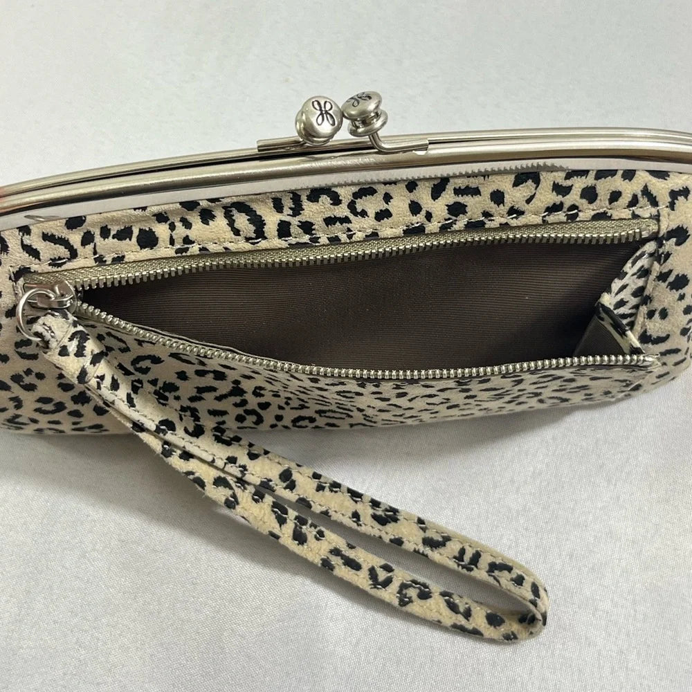 Hobo Mini Leopard Cora Large Frame Wallet