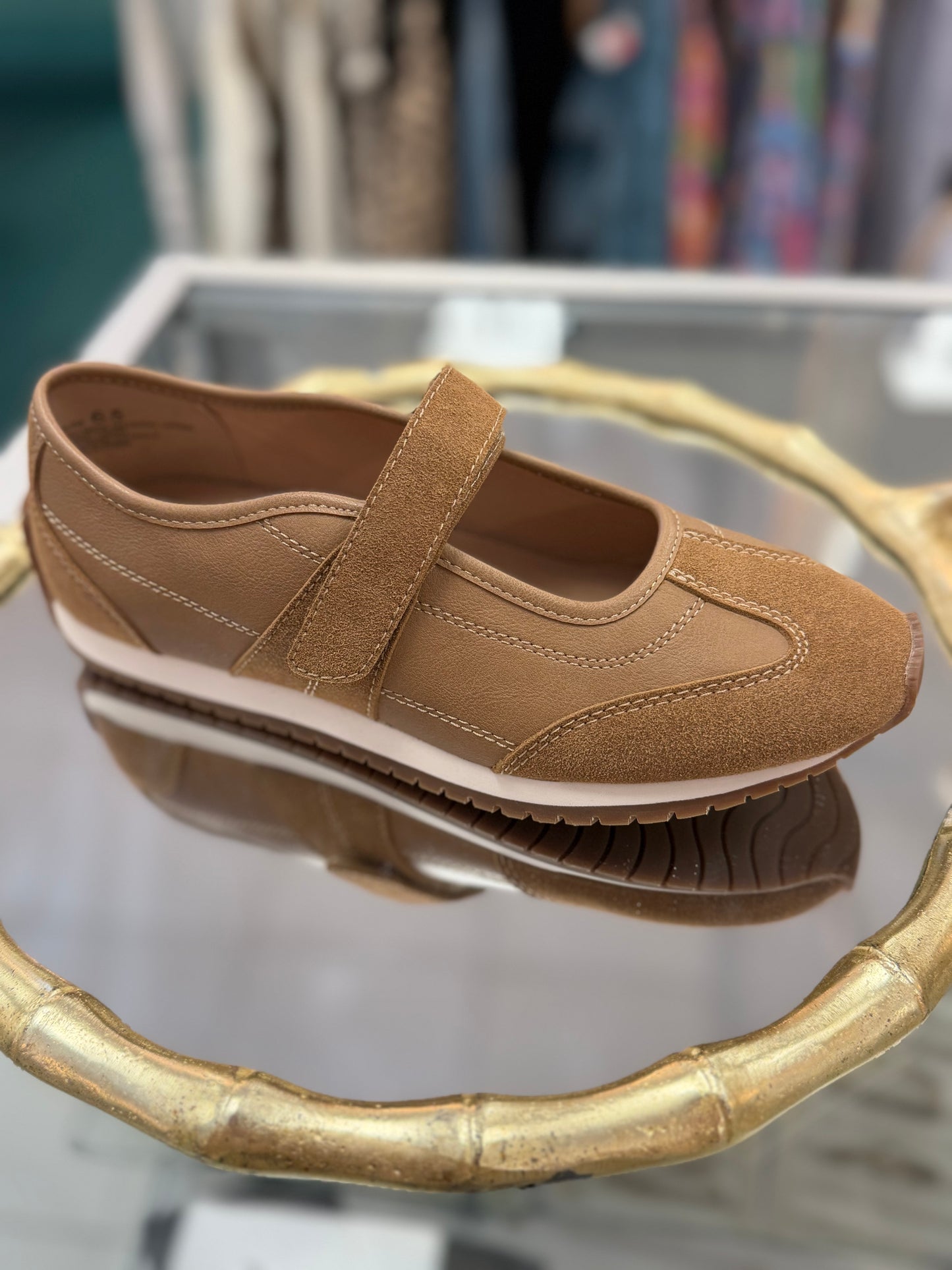 Yellow Box Tan Alina Mary Jane Sneakers