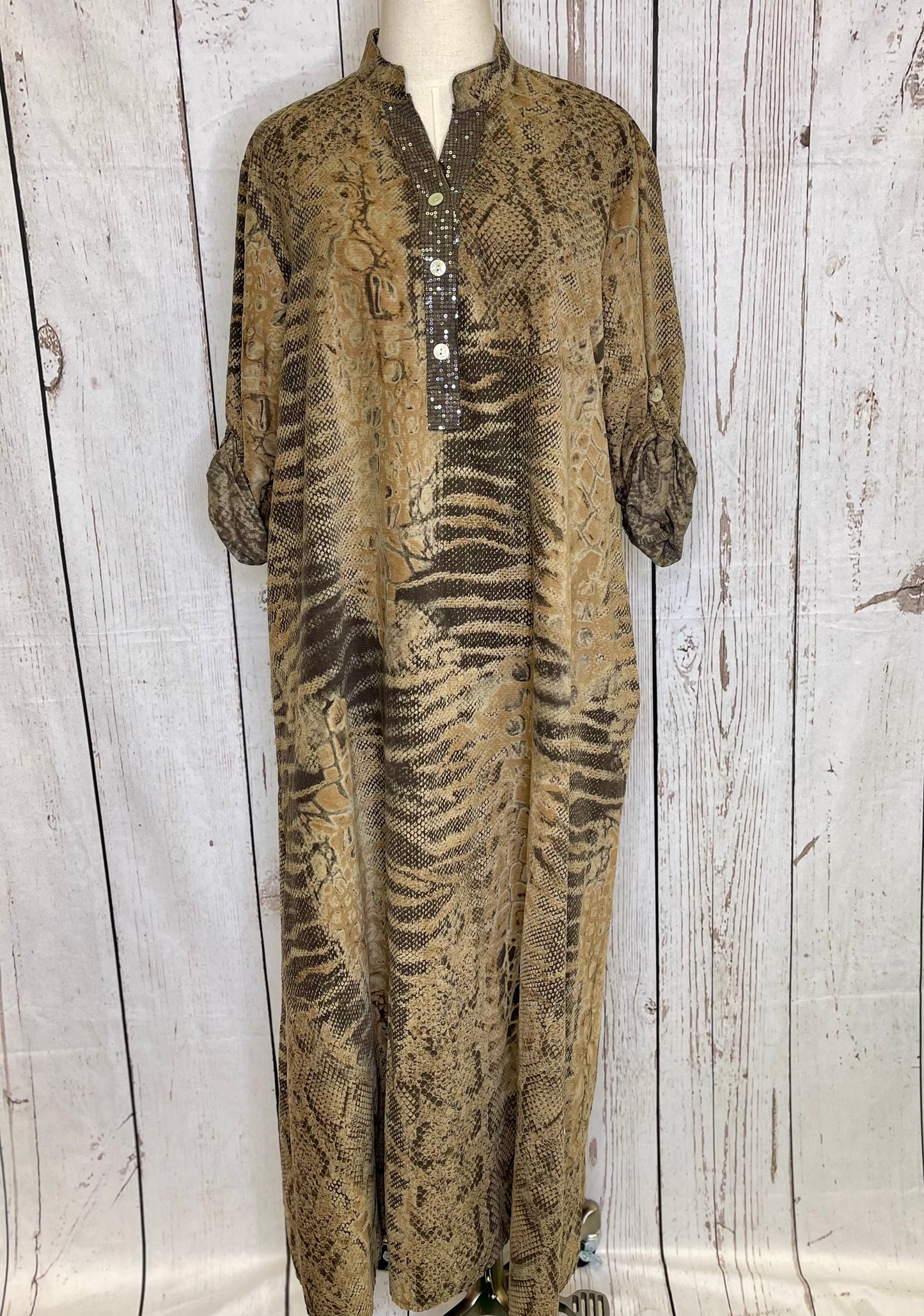 Animal Print Corduroy Maxi