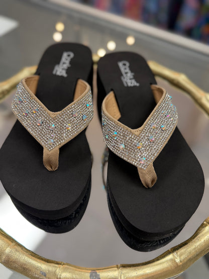 Corky’s Rhinestone Dime a Dozen Sandals