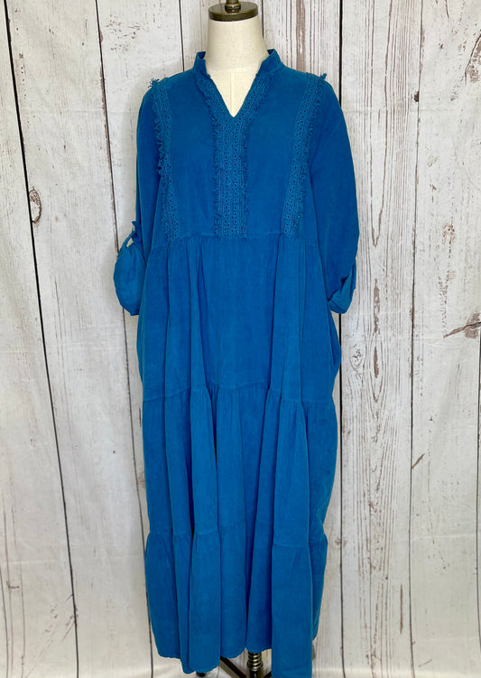 Corduroy Dress with Matching Detail