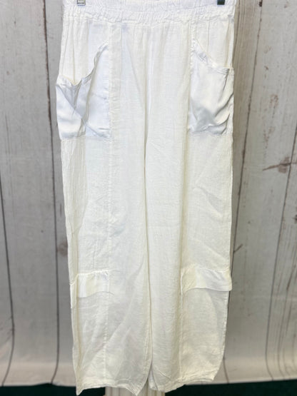 Made in Italy Linen Cargo Pant with Silk Detail