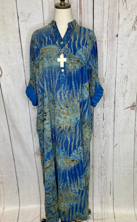 Animal Print Corduroy Maxi
