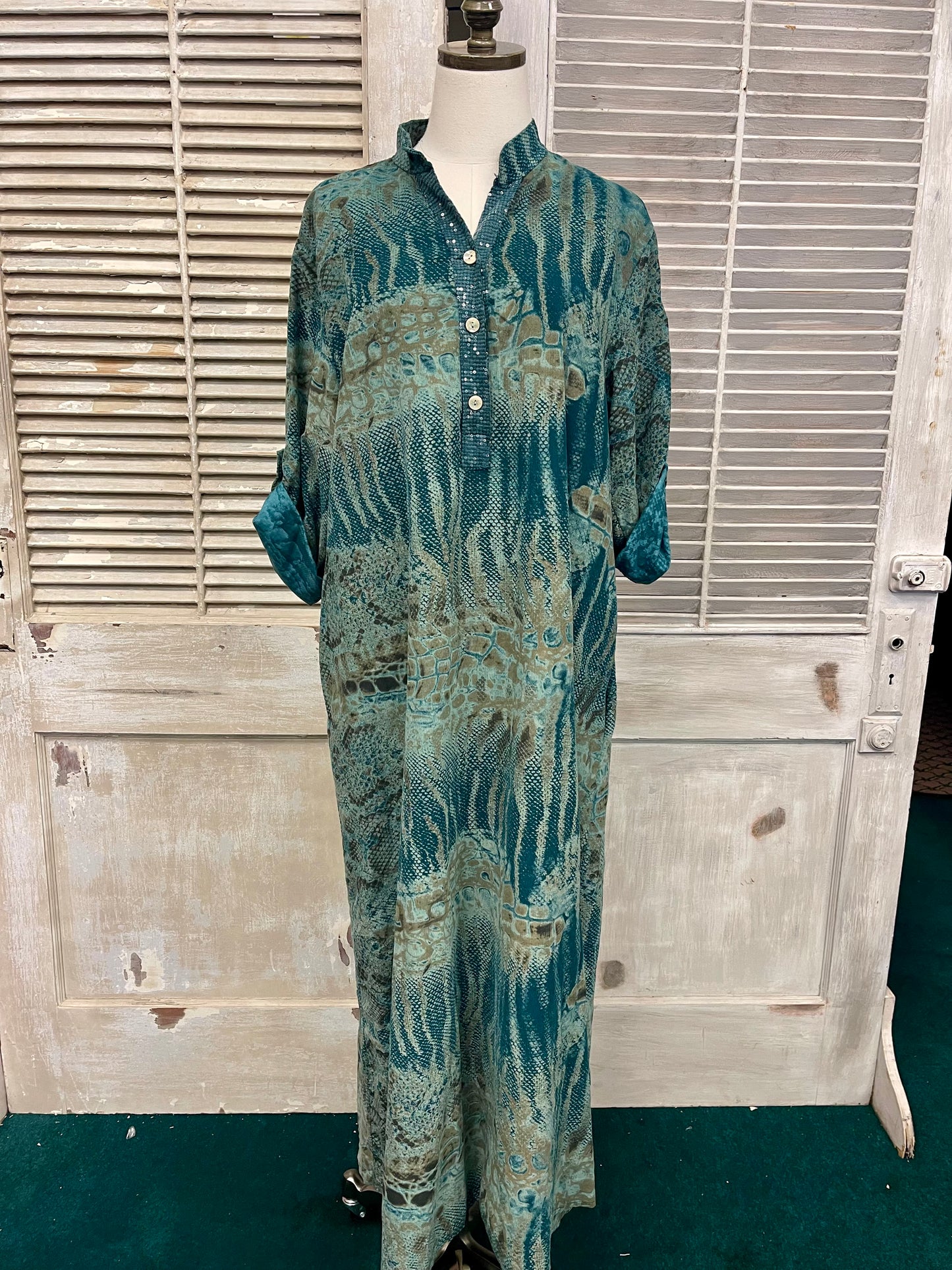 Animal Print Corduroy Maxi