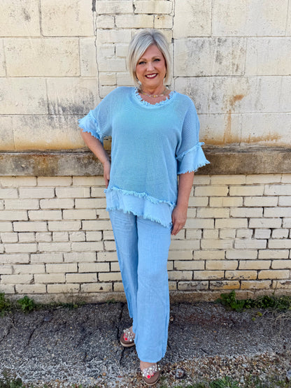 Made in Italy Net Crochet Top with matching Cami