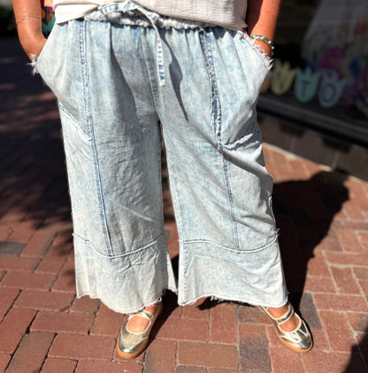Sage + Fig Mineral Washed Denim Pants