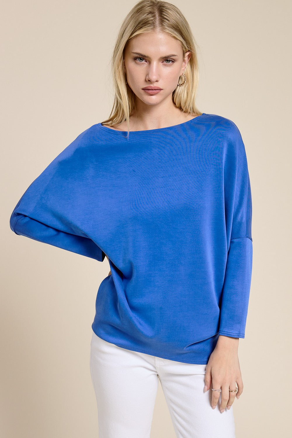 Charlotte Avery Scuba Fabric Dolman Sleeve Top