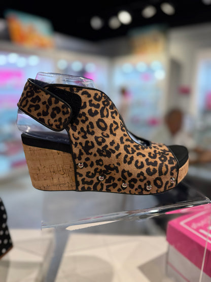 Corky’s Leopard Frisky Wedge