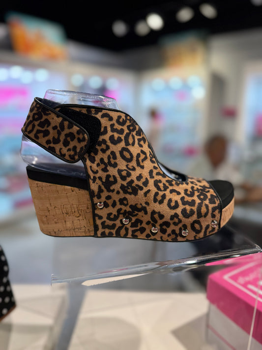 Corky’s Leopard Frisky Wedge