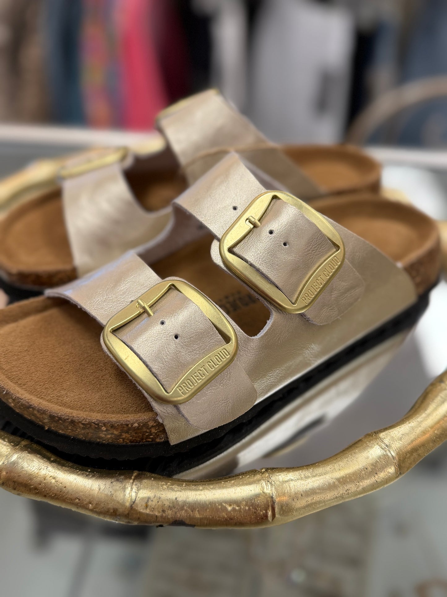 Project Cloud Rose Gold Lurleen Flat Sandal