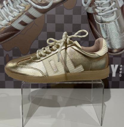 DL Metallic Gold Trackstar Sneakers