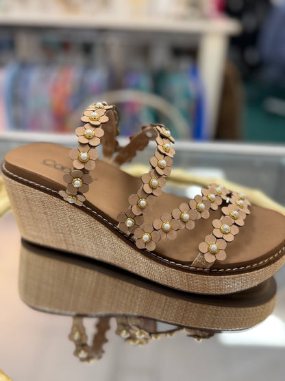 Corkys Raffia Lets Be Friends Platform Sandal