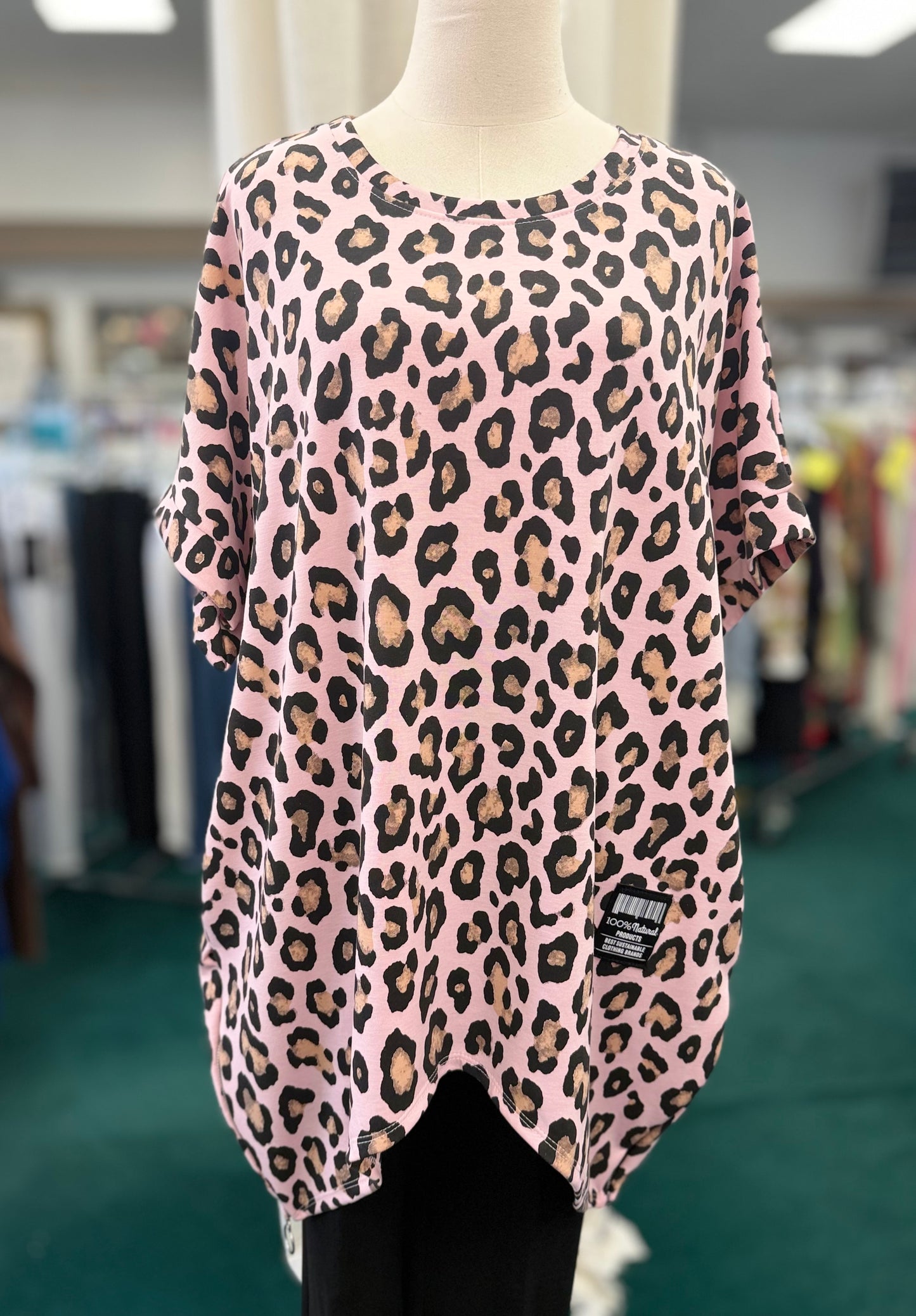 Yolly Short Sleeve Animal Print Tunic