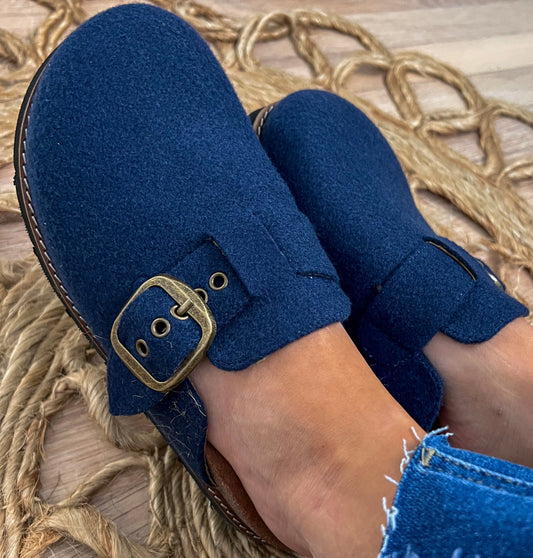 Corky’s Navy Felt Day Dream Mule