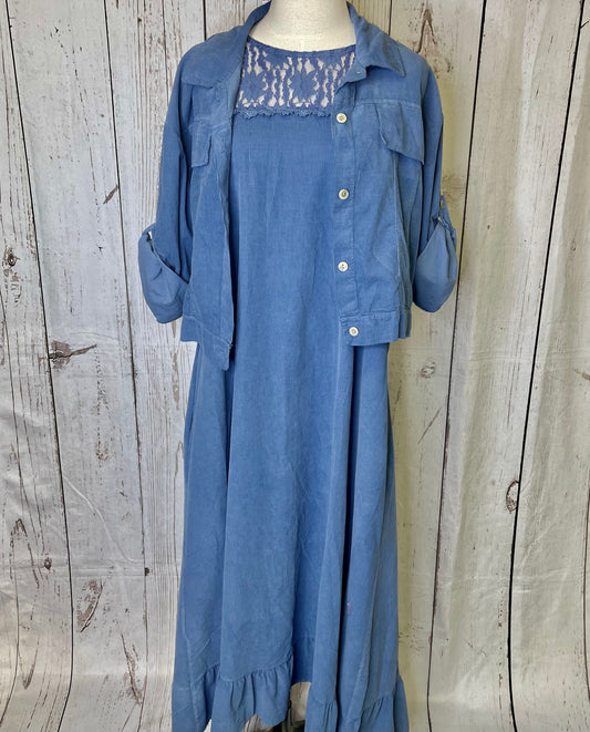 Corduroy Two Piece Dress Set