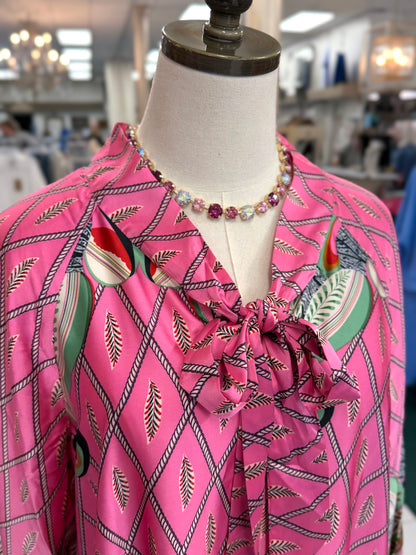 Gigio Pink Printed Maxi Dress