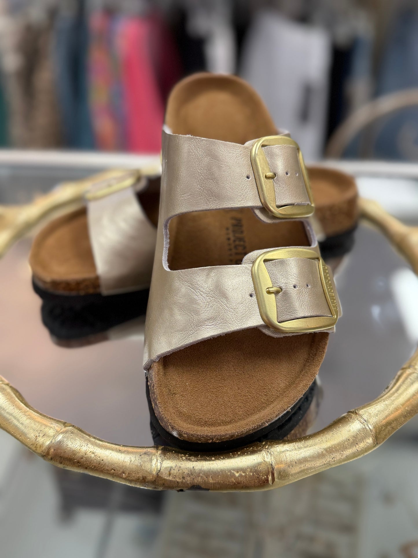 Project Cloud Rose Gold Lurleen Flat Sandal