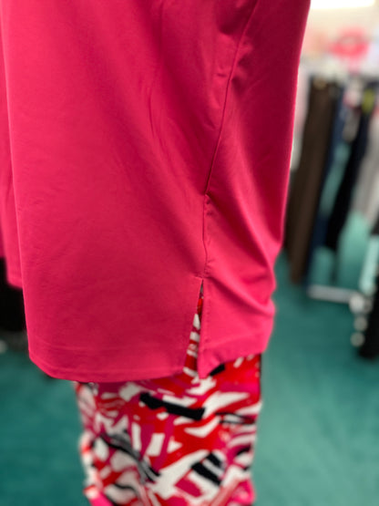 3/4 SLEEVE V-NECK TOP - Candy Pink