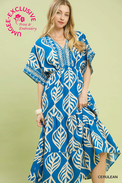 Umgee Cerulean Boho Maxi Dress