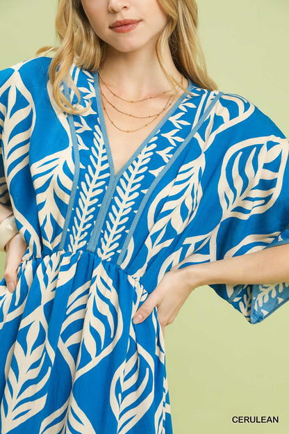 Umgee Cerulean Boho Maxi Dress