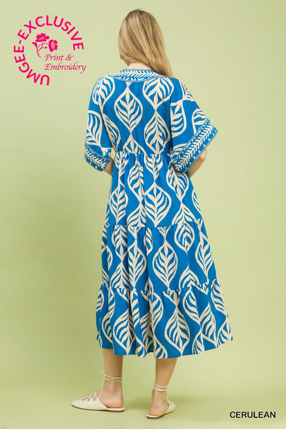 Umgee Cerulean Boho Maxi Dress