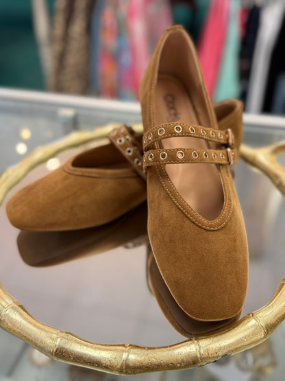 Corkys Camel Faux Suede All Eyes on Me Flats