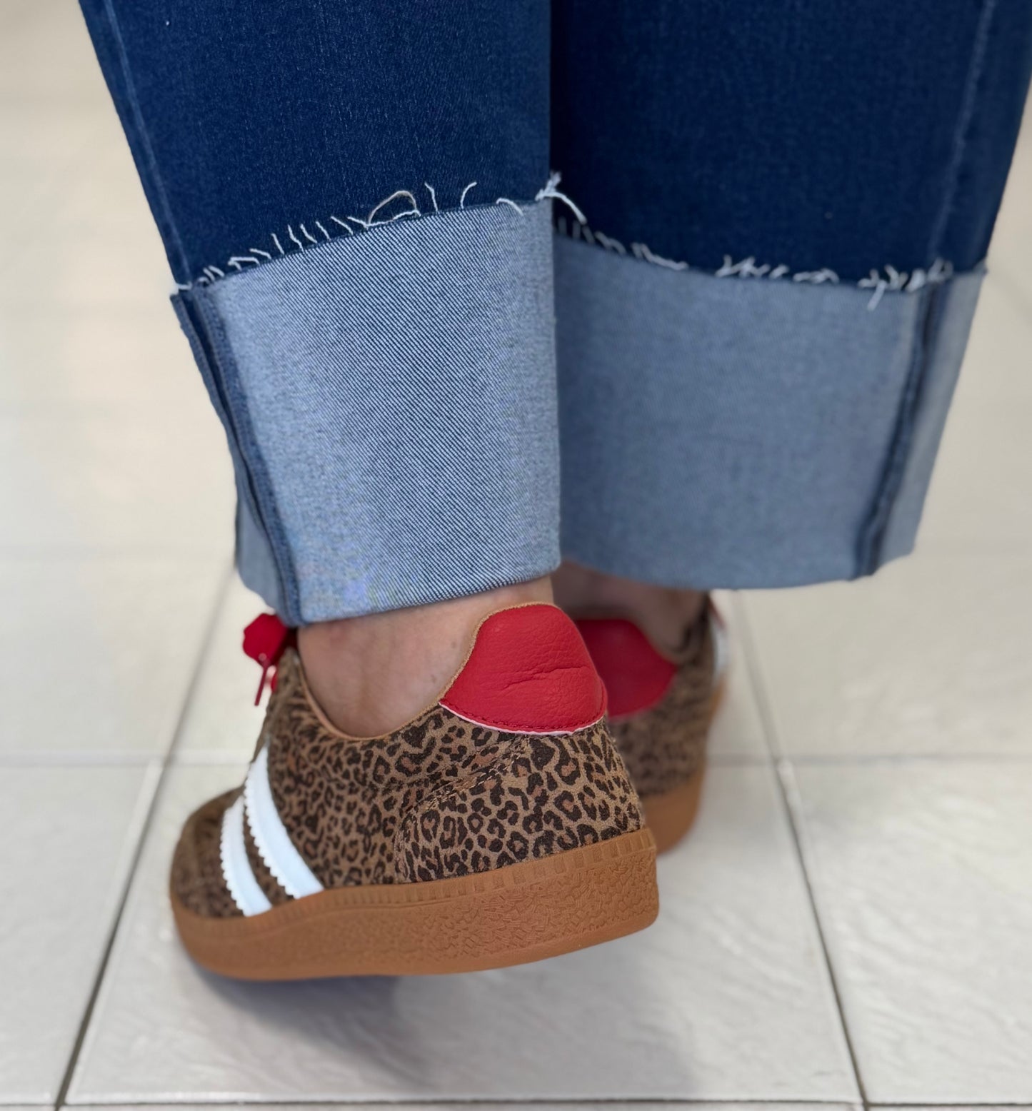 Hey Girl by Corkys Mini Leopard Heads Up Sneakers
