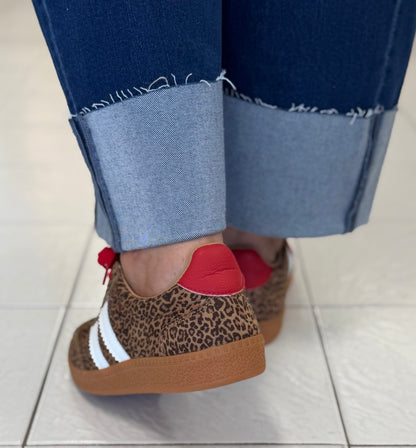 Hey Girl by Corkys Mini Leopard Heads Up Sneakers