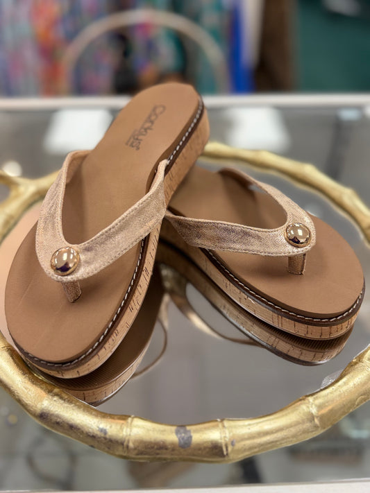 Corkys Gold Off The Deep End Sandal