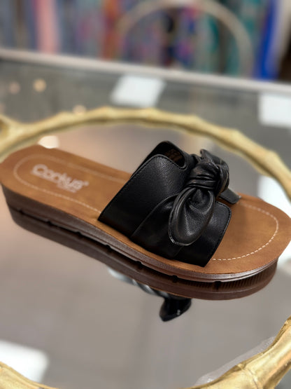 Corkys Black Too Cute Sandals