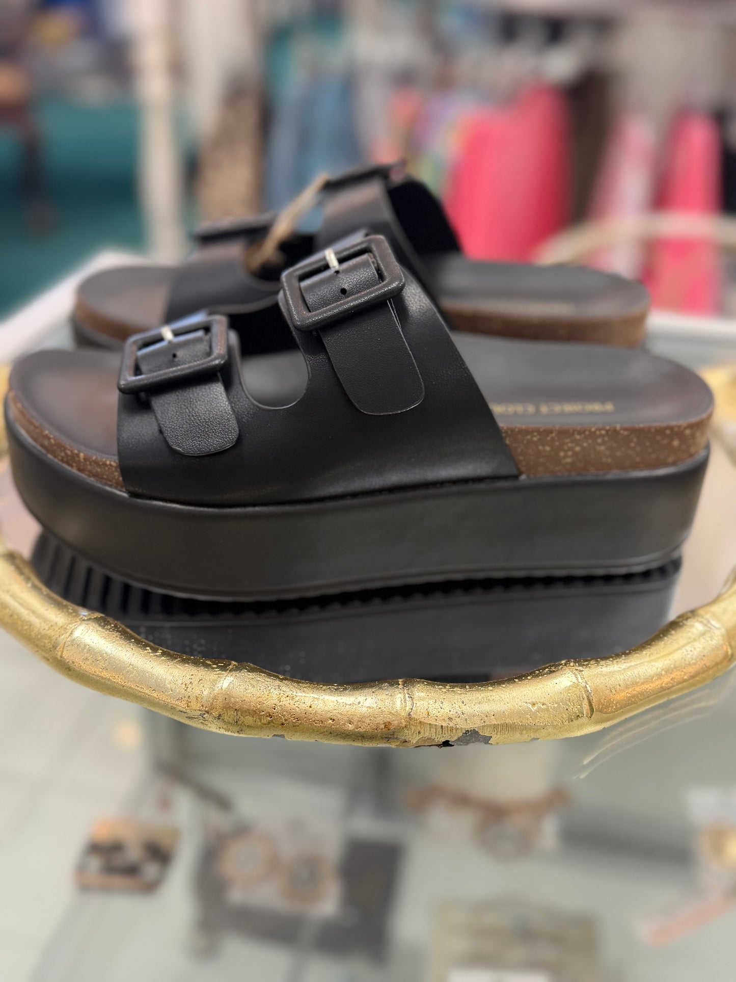 Project Cloud Black Skylar Slide Sandals